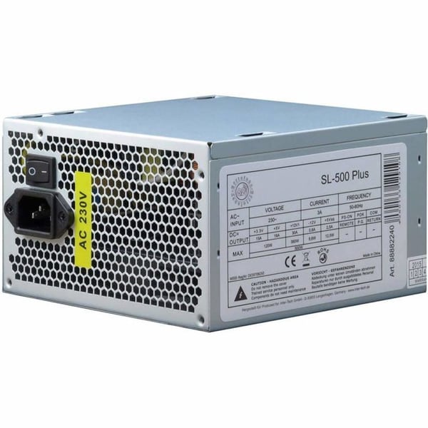 Intern Matning - Inter-Tech - SL-500 Plus - 500 Watt - ATX12V 2.4 - Aktiv PFC