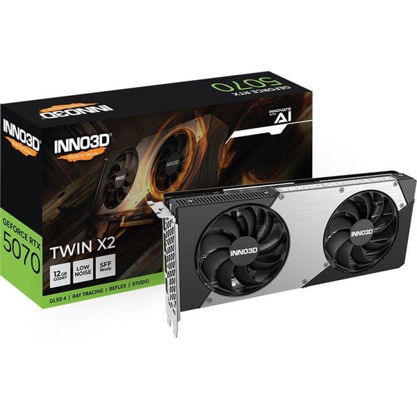 INNO3D - Grafikkort - NVIDIA RTX 5070 TWIN X2 - N50702-12D7-195064N - 12Go