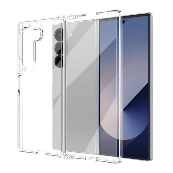 Telefonfodral - AVIZAR - Galaxy Z Fold 6 - Hård Baksida - Silikonram - Transparent Telefonfodral - AVIZAR - Galaxy Z Fold 6 - Hård Baksida - Silikonram - Transparent