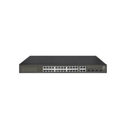 Nätverksswitch L2 - LEVELONE - GES-2128 - 24 RJ-45-portar - 4 Combo SFP-portar - 56 Gbit/s