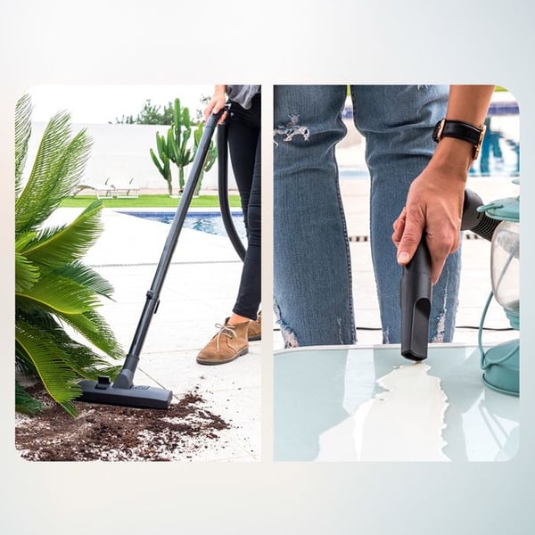 Cecotec Städsug utan påse för vätskor och fasta ämnen Wet&Dry T, 1200W, Aktionsradie på 7 meter, Kapacitet på 15 L
