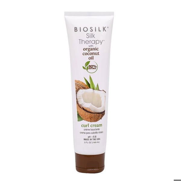 Krøllecreme - FAROUK - Biosilk Silk Therapy Kokosolie - 148 ml - Anti-frizz - Hydrering & glans