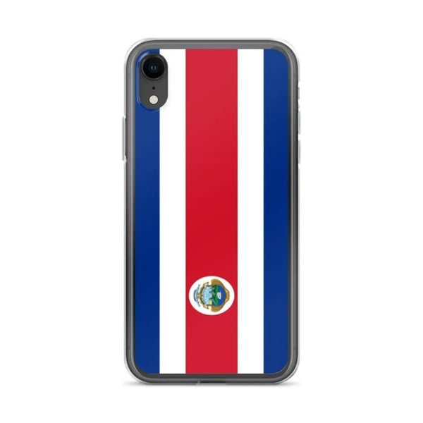 Telefonfodral - PIXELFORMA - Costa Ricas flagga - Kompatibel med iPhone XR - Mjuk - Stöttålig - Silikon