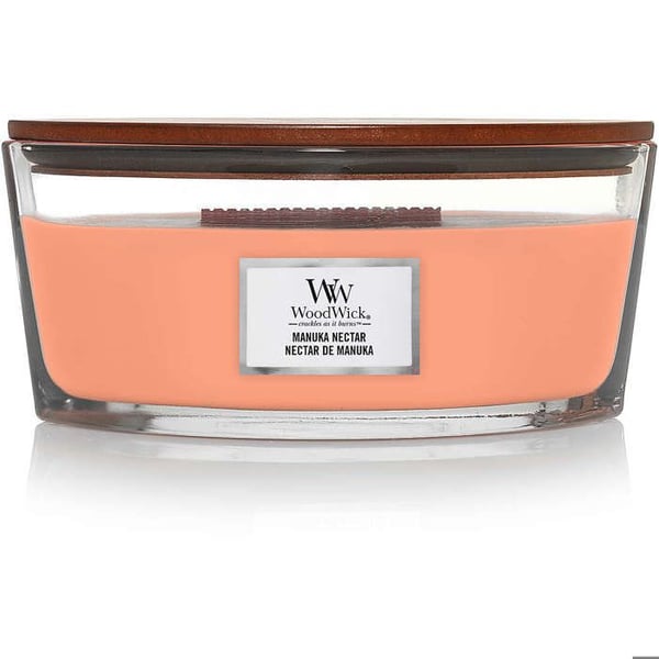Doftljus - WOODWICK - Manuka Nectar - 453,6 g - Paraffin ochsilke - Nutida glas