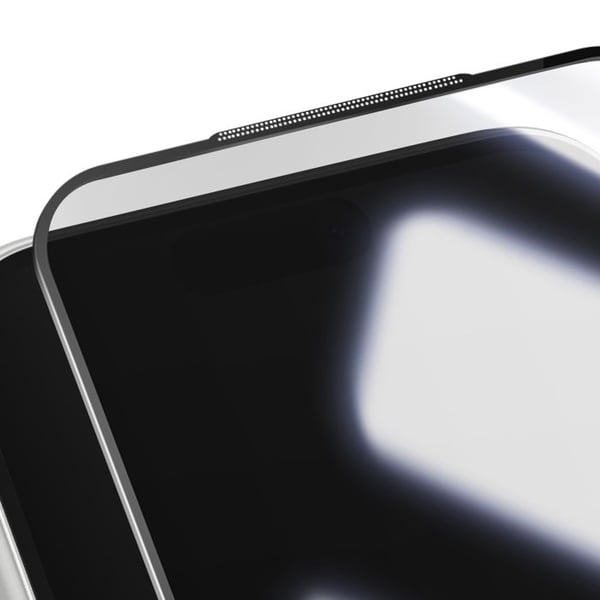 Skärmskydd - AVIZAR - iPhone 17 Pro Max - Härdat Glas - Full Glue - Avfasade Kanter