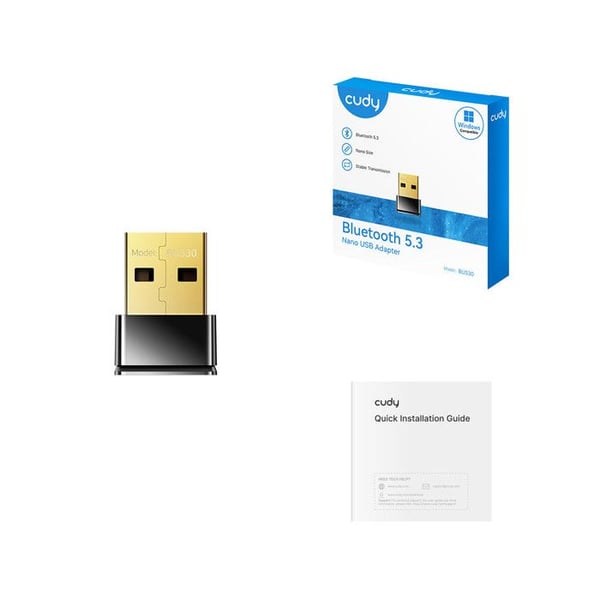 Cudy Bluetooth-adapter 5.3 BU530 Nano USB Typ A Kompatibel med Windows Svart