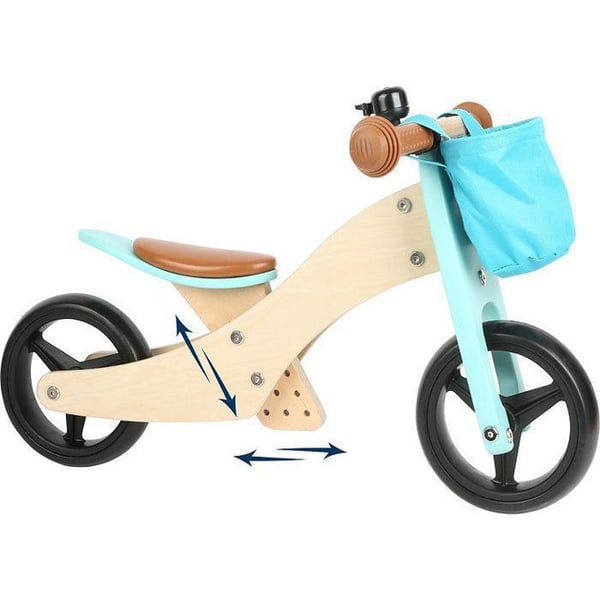 Balancecykel-Trehjulet cykel 2 i 1 turkis