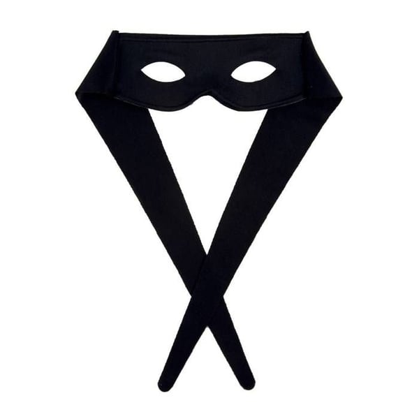 Loup svart tyg bandit maskerad Zoro - PTIT CLOWN - Vuxen - Svart