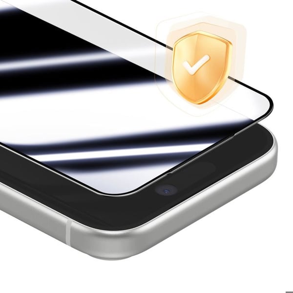 Skärmskydd - AVIZAR - iPhone 17 Pro Max - Härdat Glas - Full Glue - Avfasade Kanter