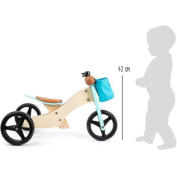 Balancecykel-Trehjulet cykel 2 i 1 turkis