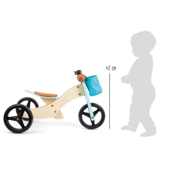 Balancecykel-Trehjulet cykel 2 i 1 turkis