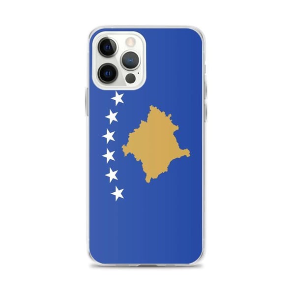 Mobilskal - PIXELFORMA - Kosovos flagga - Kompatibel med iPhone 12 Pro Max - Flexibel - Stötresistent