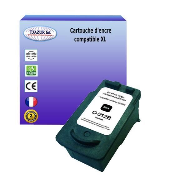 Kassett Kompatibel med Canon Pixma MP252 MP260 MP270 MP272 ersätter Canon PG-512 Svart (15ml) - T3AZUR