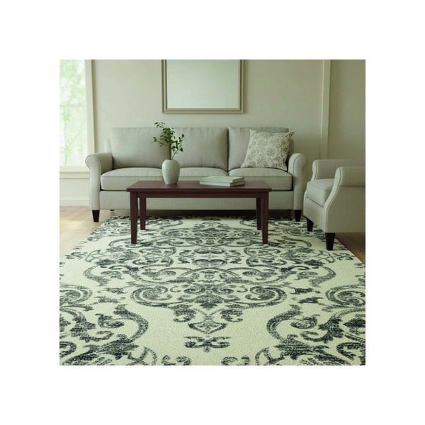 Melis Home Matta kilim i chenille Beige 80 x 150 cm Vintage bomull, digitaltryck, halkfri, tvättbar, 9 mm