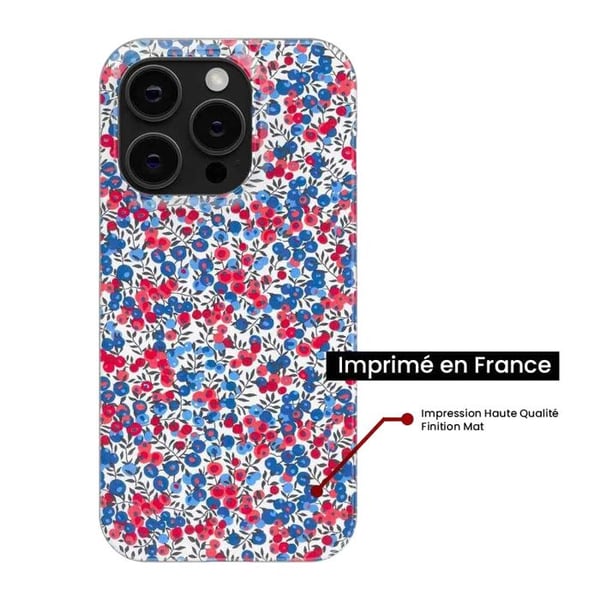 1001Coques - Silikonfodral kompatibelt med OnePlus 8 Pro - Liberty Wiltshire blå mönster - Originaldesign tryckt i Frankrike