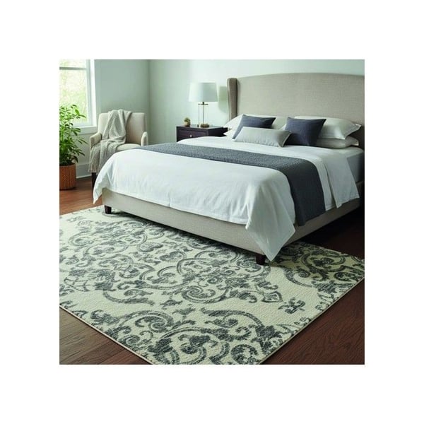Melis Home Matta kilim i chenille Beige 80 x 150 cm Vintage bomull, digitaltryck, halkfri, tvättbar, 9 mm
