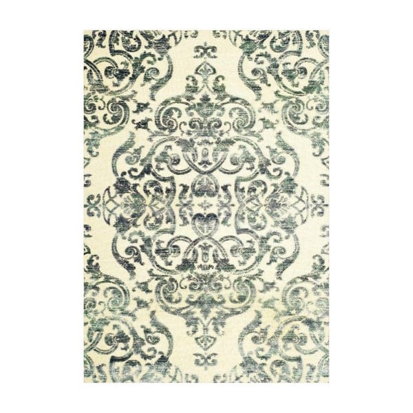 Melis Home Matta kilim i chenille Beige 80 x 150 cm Vintage bomull, digitaltryck, halkfri, tvättbar, 9 mm