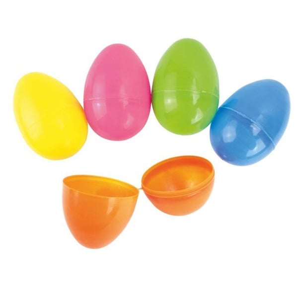MégaCréa DIY - Färgglad plastägg påskdekoration 8cm 5 stycken