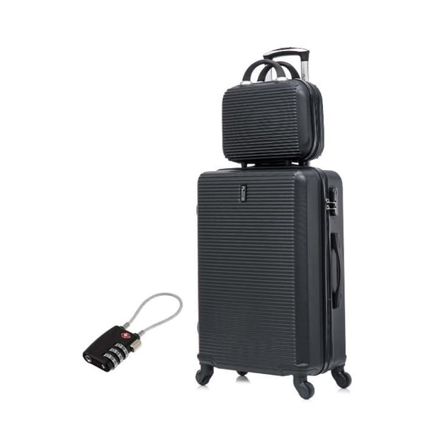Mellanväska 20kg 65cm med Vanity | CELIMS Weekendväska | ABS | Lås | Svart