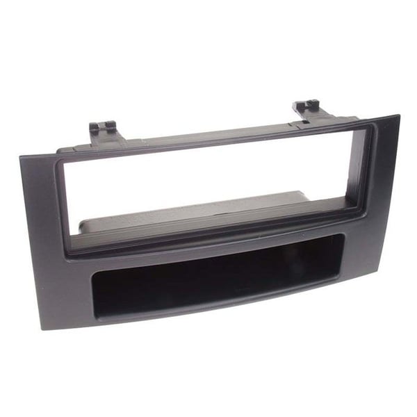 1-DIN frontadapter med förvaringsfack kompatibel med VW Touareg / T5 svart