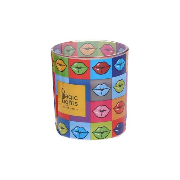 Pop Art Glasljus ø7.5cm H8.4cm Magic Lights Läppar