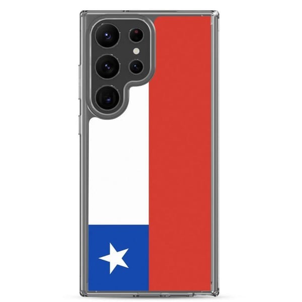 Mobilskal – Chiles flagga – Kompatibel med Samsung Galaxy S21 Plus – Soft Case – Stöt-resistent och Stötsäker – Pixelforma