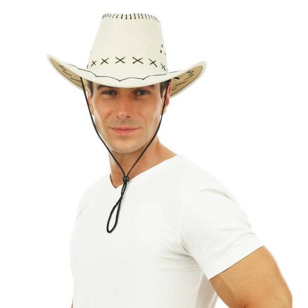 Cowboyhatt - PTIT CLOWN - Beige - Imiterat Nubuck - Modeaccessoar