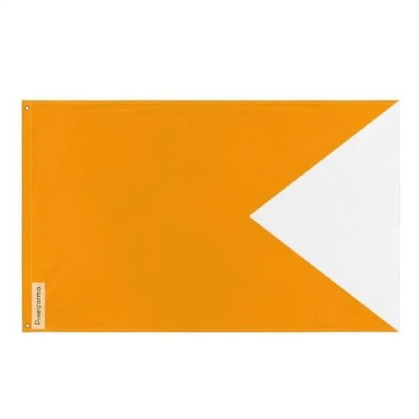 Marathiska imperiets flagga – 128 x 192 cm – Hållbar polyester – 2 metallöglor – Inomhus / Utomhus – Pixelforma