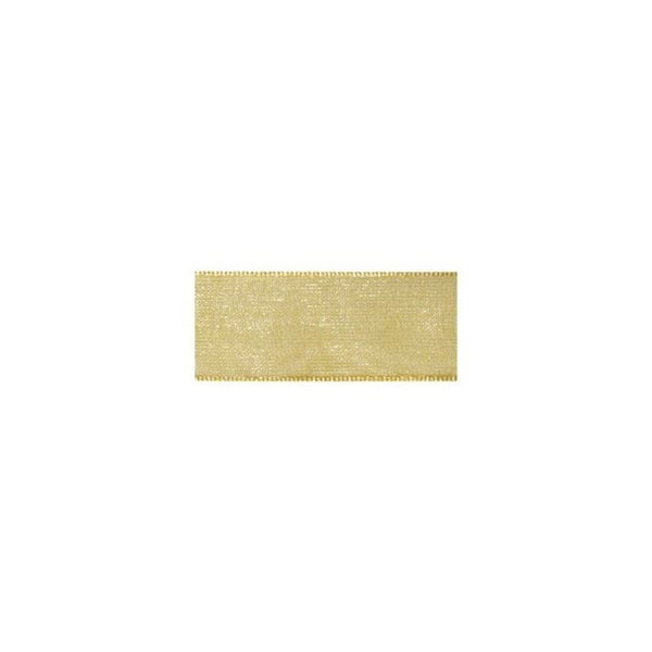 Organza band, 15 mm, rulle 10 m, guld