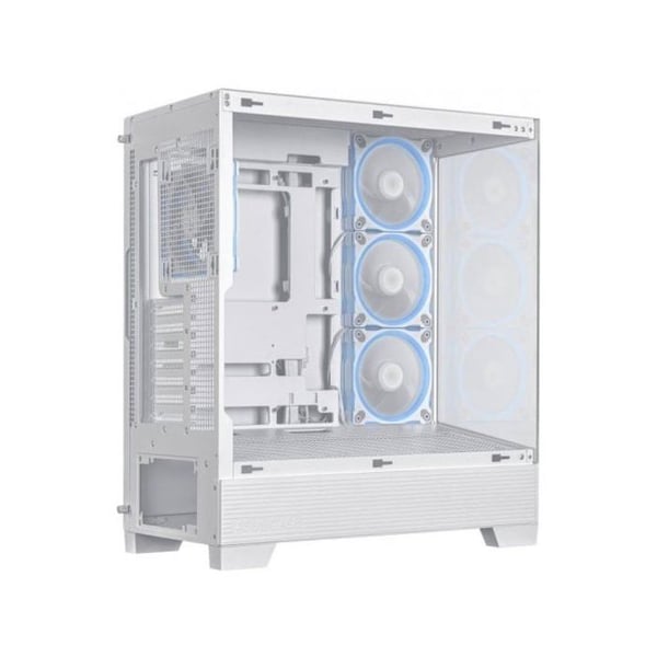 PC-kabinet Asus A31 PLUS TG ARGB - Mid Tower, Tempereret Glas, RGB, Hvid, ATX/Micro-ATX/Mini-ITX