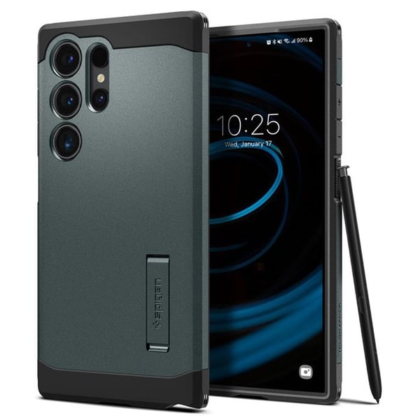 Coque Spigen Tough Armor för Samsung Galaxy S24 Ultra (grön avgrund)