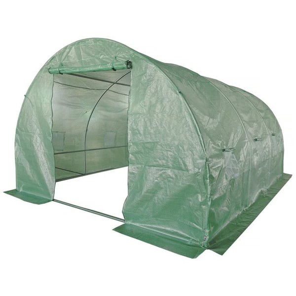 Trädgårdstunnelväxthus 4 x 3 m "Lys" - 12 m² - 140g - Grön