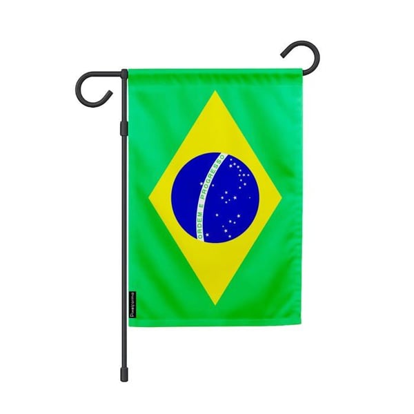 Banderoll Trädgård Brasilien – 32 x 47,5 cm – Hållbar Polyester – Vertikalt Format – Utomhus – Pixelforma