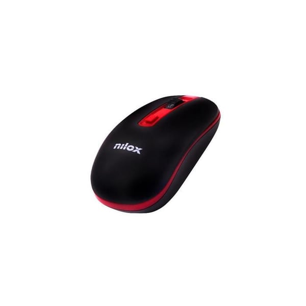 Trådlös mus - Nilox - NXMOWI2002 - 1000 DPI - Svart/Röd - 4 knappar