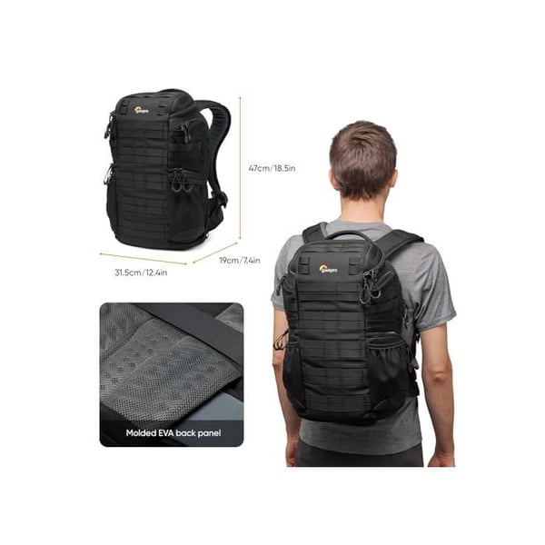 Fotoryggsäck - Lowepro - Protactic BP 350 AW III - 4 åtkomster - Polyester - Svart