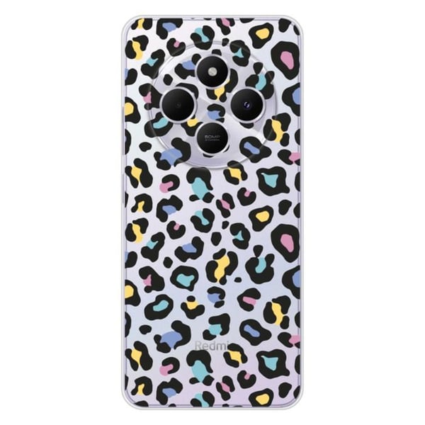 Tryckt silikonfodral som är kompatibelt med Xiaomi Redmi 14C 4G Färgglad leopard