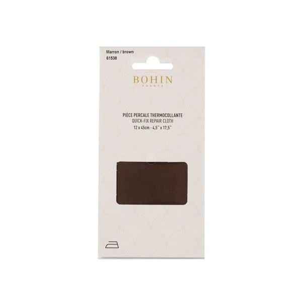 Värmeöverförbar percale bit 12x45 cm Brun 1 styck