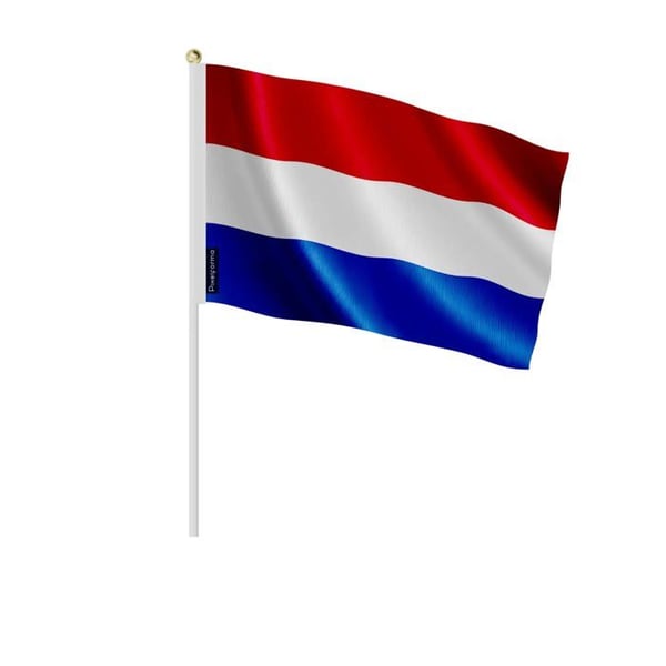 Mini Nederländerna Flagga – 14 x 21 cm – Att Hålla i Handen – Polyester – 1 styck – Pixelforma