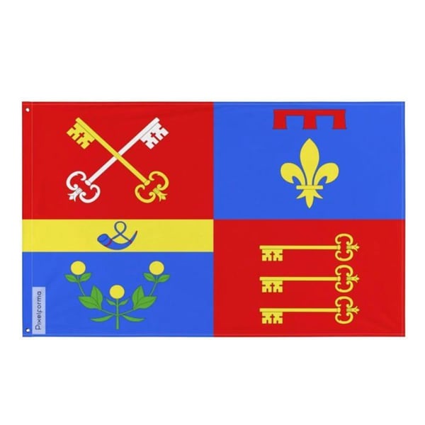 Vaucluse Flagga – 64 x 96 cm – Hållbar Polyester – 2 Metallöglor – Inomhus / Utomhus – Pixelforma