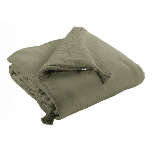 Quilt eller gavel "Gaïa" alla storlekar "Cotton Gauze" - Gaïa Romarin - 90 x 200 cm