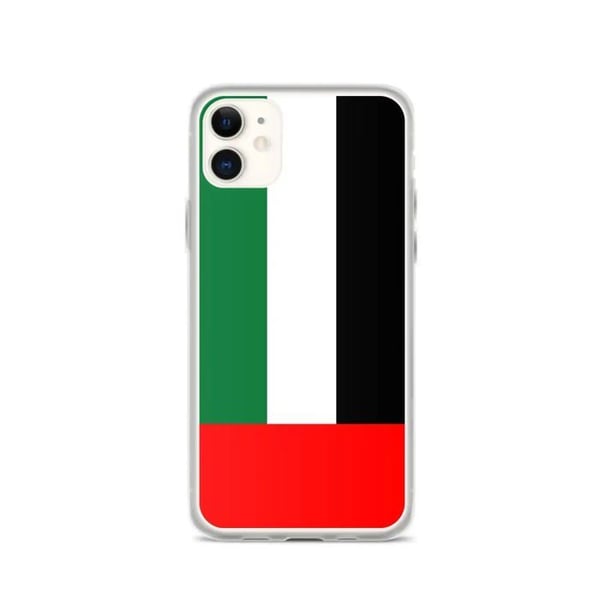 Mobilskal – Förenta arabemiratens flagga – Kompatibel med iPhone 11 – Mjukt fodral – Slittåligt och stöttåligt – Pixelforma