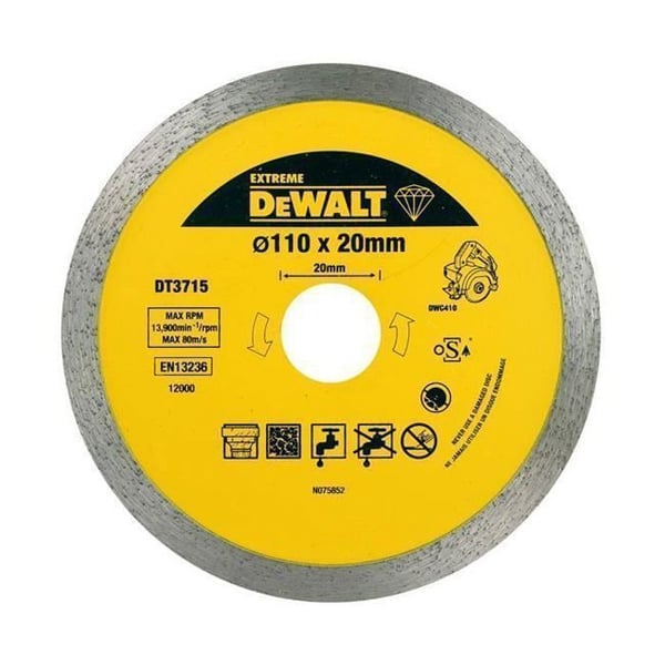 Skärhjul - DEWALT - DT3715-QZ - Ultra clean cut - Porslinsplattor, marmor, granit