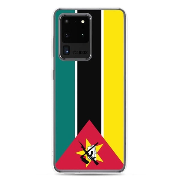 Mobilskal – Mozambiques flagga – Kompatibel med Samsung Galaxy S23 Plus – Mjukt fodral – Stötsäkert och slitstarkt – Pixelforma