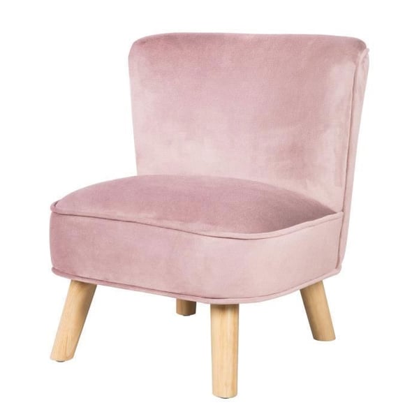ROBA Lil Sofa Sammetsfåtölj för barn - skandinavisk stil - Ben i massivt trä - Rosa ROBA Lil Sofa Sammetsfåtölj för barn - skandinavisk stil - Ben i massivt trä - Rosa