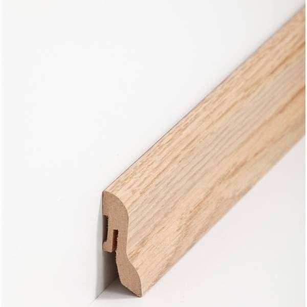 PROVISTON MDF-sockel 22 x 40 x 2400 mm ek för att limma, klämma, skruva &amp; spikbelagd MDF-kärna 12 meter | 5 stycken