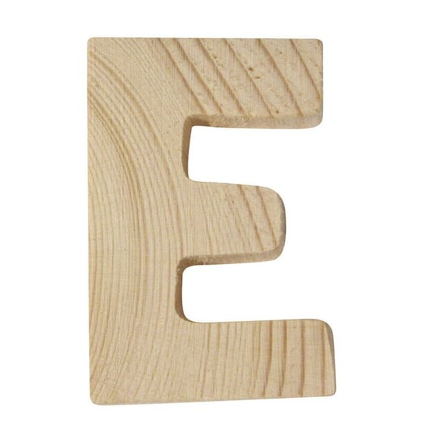 Träbokstäver, 5x1cm, "E"