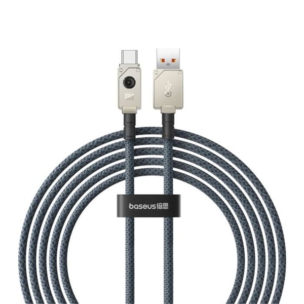 Baseus snabbladdningskabel USB-A till USB-C, 100W, 480mbps, 2m - Vit