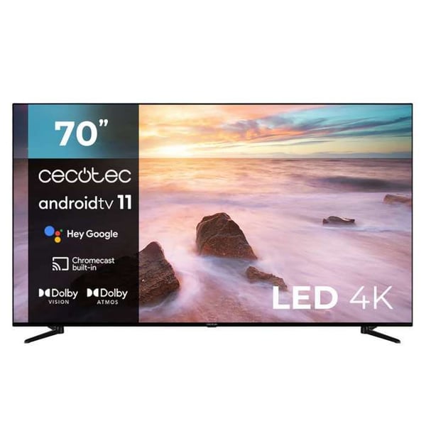 Cecotec LED-TV 65" Smart TV Serie A2 ALU20070: 4K UHD Android 11 2 Högtalare på 10 W Modell 2023