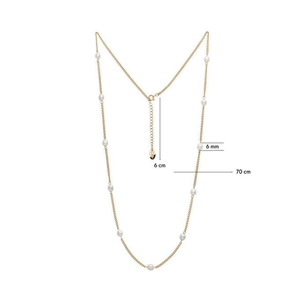 Vacker halsband i guldplätering med Tide Pearl 12243.EG pärlor.