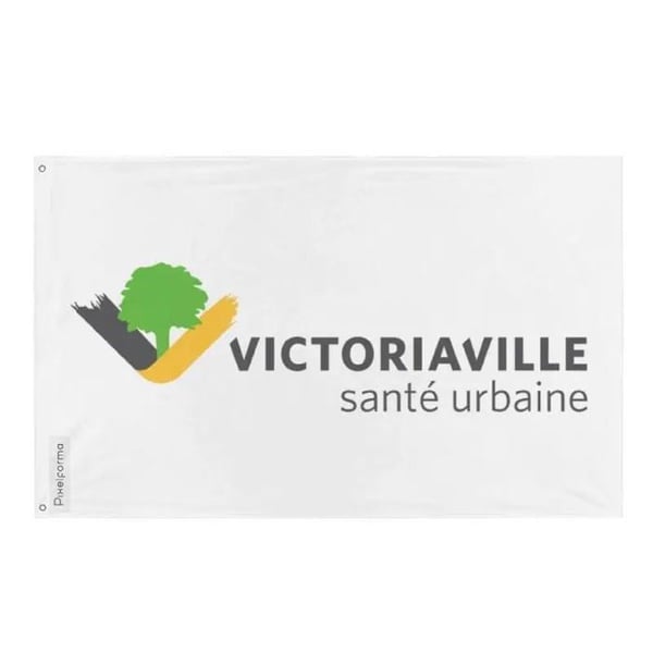 Flagga Victoriaville – 160 x 240 cm – Hållbar Polyester – 2 Metallöglor – Inomhus / Utomhus – Pixelforma